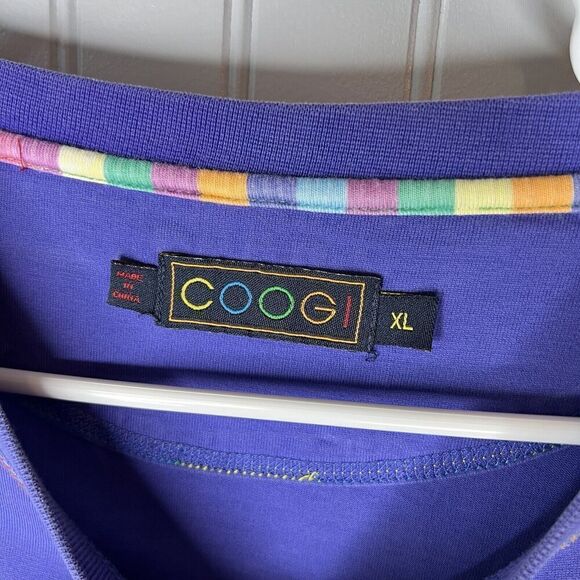 COOGI Colorful Embroidered Men's Sz XL Purple Short Sleeve T Shirt Baggy - Picture 6 of 12